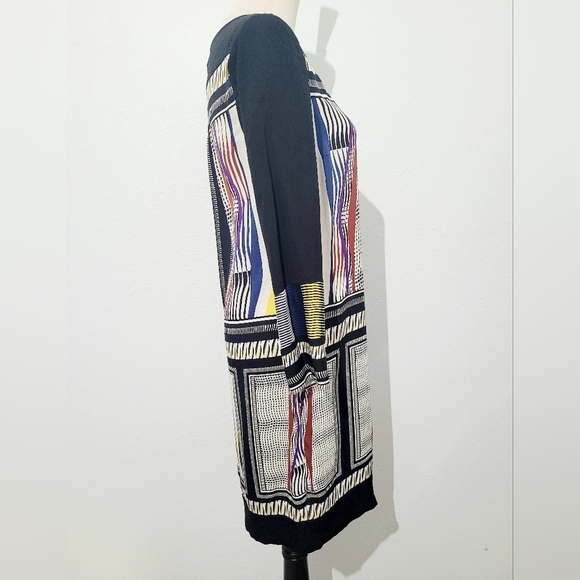 Diane von Furstenberg Silk Blend Shift Dress Women’s Size 6 Geometric Print - Picture 4 of 14